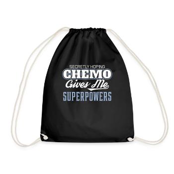Funny Cancer Hoping Chemo Gives Me Superpowers - Drawstring Bag - black - Front
