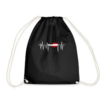T-shirt de battement de coeur Autriche I Autriche Heimat - Sac de sport léger - noir - Devant