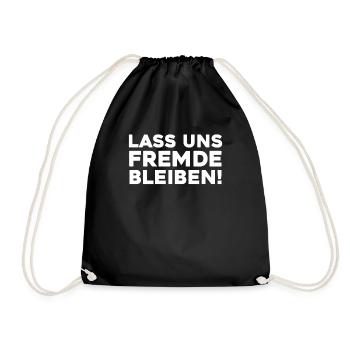 Let's Leave Strangers Misanthropes - Drawstring Bag - black - Front