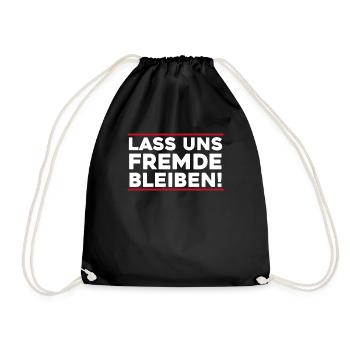 Let's Leave Strangers Misanthropes - Drawstring Bag - black - Front