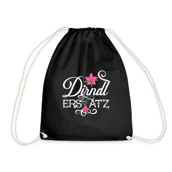 Dirndl Ersatz - Turnbeutel - Schwarz - Vorne
