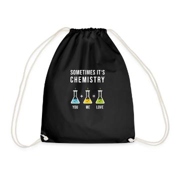 Cadeau d'amour organique réaction de laboratoire de chimie - Sac de sport léger - noir - Devant