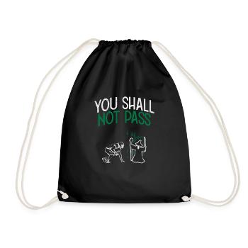 You Shall Not Pass American Football Gift - Drawstring Bag - black - Front