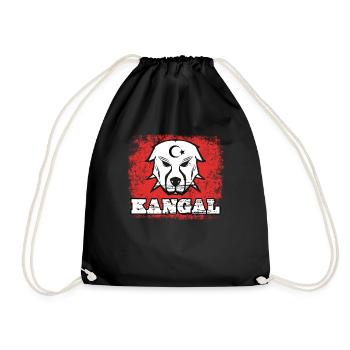 Kangal anatolischer Hirtenhund Türkei Flagge - Turnbeutel - Schwarz - Vorne