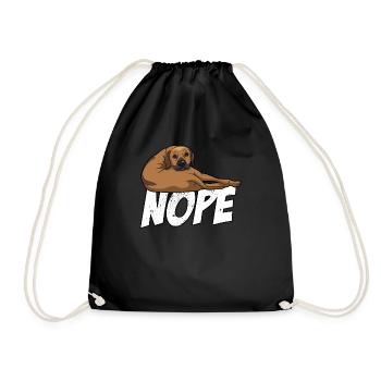 Lustiges Lazy Nope rhodesian ridgeback not today - Turnbeutel - Schwarz - Vorne