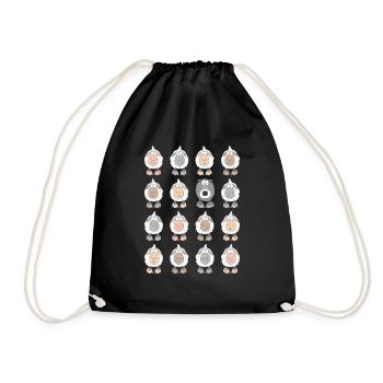 Mouton et loup - Sac de sport léger - noir - Devant