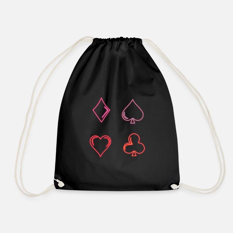 casino - Drawstring Bag - black