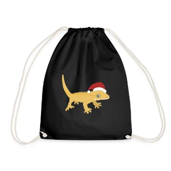Christmas Crested Gecko - Turnbeutel - Schwarz - Vorne