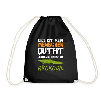 Crocodile disant costume costume costume - Sac de sport léger - noir - Devant