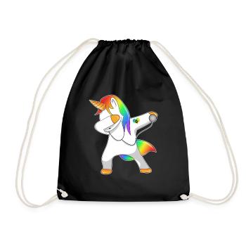 Veticorn Veterinarian Unicorn Dabbing - Turnbeutel - Schwarz - Vorne