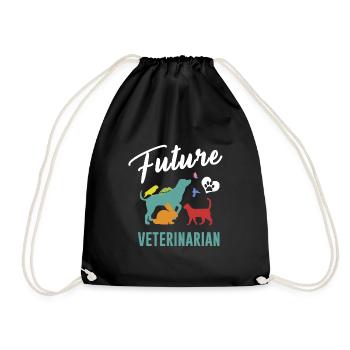 Future Veterinarian - Drawstring Bag - black - Front