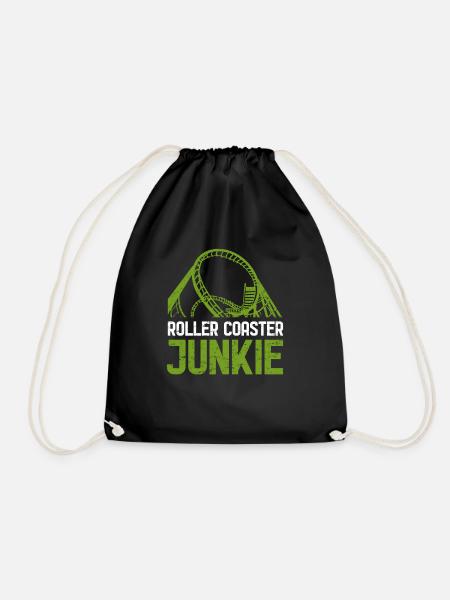 Achterbahn Junkie - Turnbeutel - Schwarz
