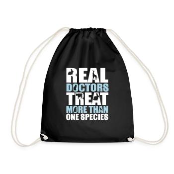 De vrais médecins traitent plus d'une espèce - Sac de sport léger - noir - Devant