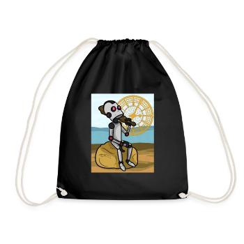 Robot Backtrak Robot Backtrak - Drawstring Bag - black - Front
