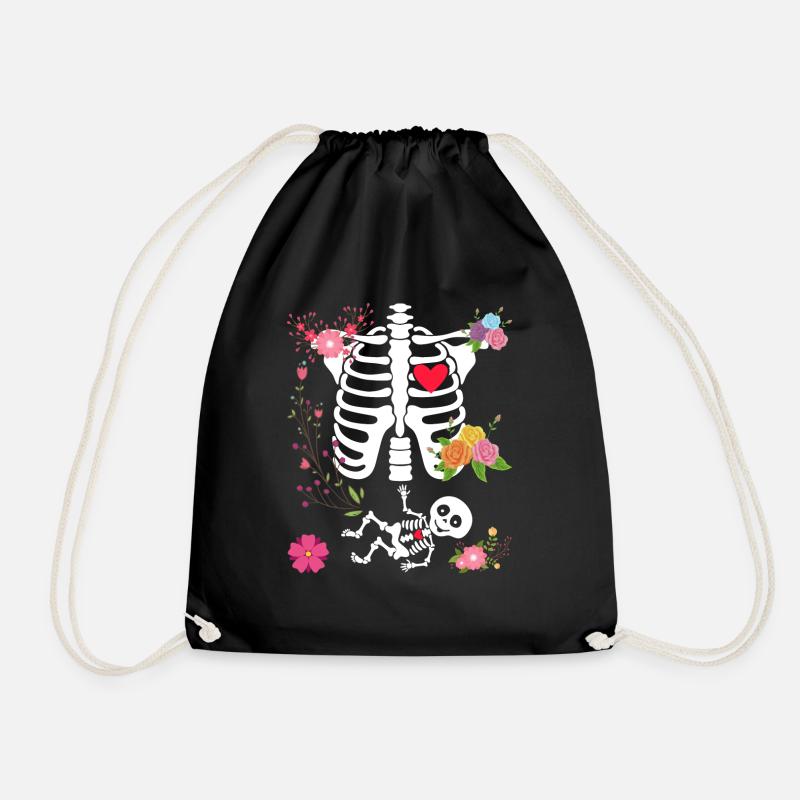 Halloween-T-Shirt Mutterschaft - Turnbeutel - Schwarz