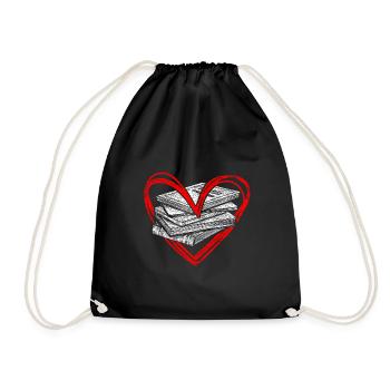 Lecture amour - Sac de sport léger - noir - Devant