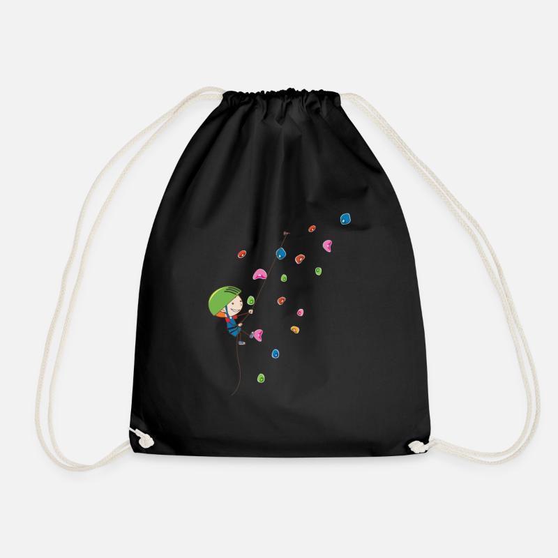 Klettern Indoor Kinder Kletterwand Bouldern - Turnbeutel - Schwarz