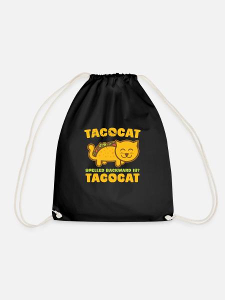 tacos - Drawstring Bag - black