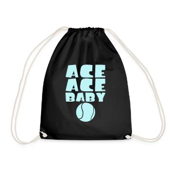 Ace Ace bébé drôle de joueur de tennis jeu de mots - Sac de sport léger - noir - Devant