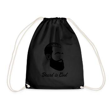 Beard - beard is cool - Drawstring Bag - black - Front