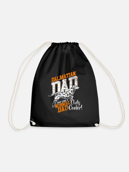 Dalmatian - Drawstring Bag - black