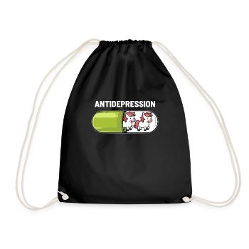 Capsule Anti-Dépression Licorne - Sac de sport léger - noir - Devant