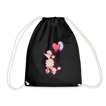 caniche - Sac de sport léger - noir - Devant