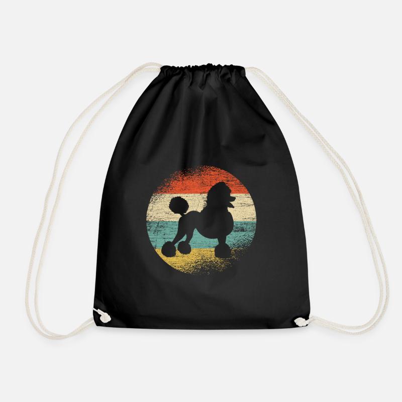 poodle - Drawstring Bag - black
