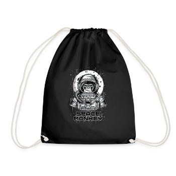 SPACE MONKEY - Drawstring Bag - black - Front