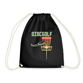 Frisbee Discgolf Grafik Design Für Frisbee Spieler - Turnbeutel - Schwarz - Vorne