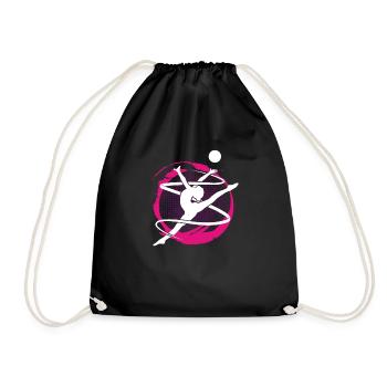 Gymnastics gymnast gymnastics - Drawstring Bag - black - Front