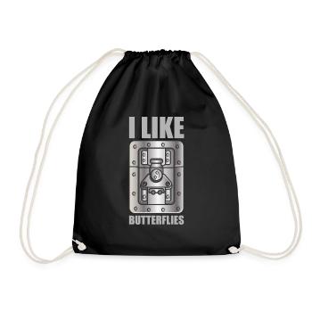 J'aime les papillons Pour les techniciens en éclairage ingénieurs du son - Sac de sport léger - noir - Devant
