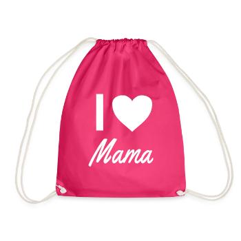 i love mama - Turnbeutel - Fuchsia - Vorne