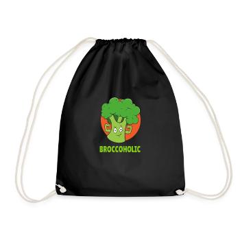 Broccoli Broccoholic Keto Fitness Végétarien - Sac de sport léger - noir - Devant