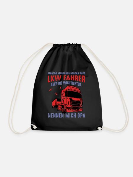 Opa LKW Fahrer - Turnbeutel - Schwarz