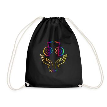 Reiki Meister Spirituell Chakra Heilung Geschenk - Turnbeutel - Schwarz - Vorne