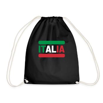 Italie Italie drapeau italien - Sac de sport léger - noir - Devant