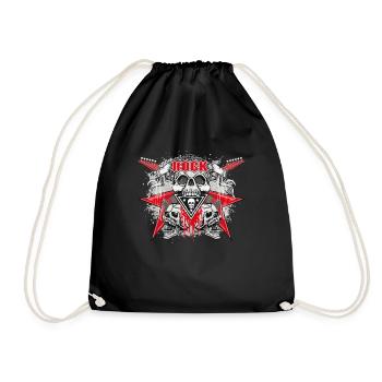 Death Rock Heavy Metal cadeau de Rock Skull - Sac de sport léger - noir - Devant
