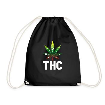 THC cannabis marijuana médicale - Sac de sport léger - noir - Devant