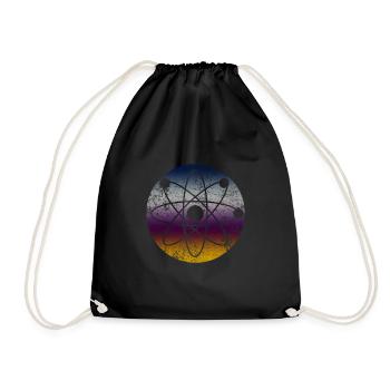 physics - Drawstring Bag - black - Front