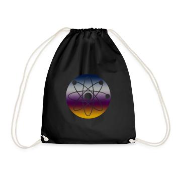 Physics Atom - Drawstring Bag - black - Front