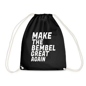 Birthday Hessen Bembel Saying Hessian Gift - Drawstring Bag - black - Front