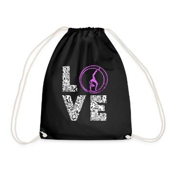 Rhönrad Love Love Rhönradturnen Rhönrad Gifts - Drawstring Bag - black - Front