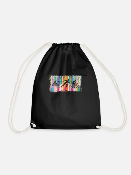 Triathlon Sport - Drawstring Bag - black
