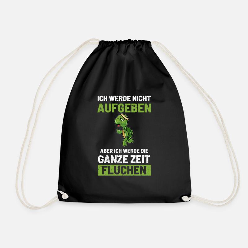 Ich werde nicht aufgeben - Turnbeutel - Schwarz