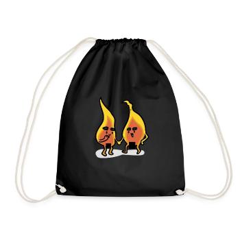 zensierte Feuer Censored Fire - Turnbeutel - Schwarz - Vorne