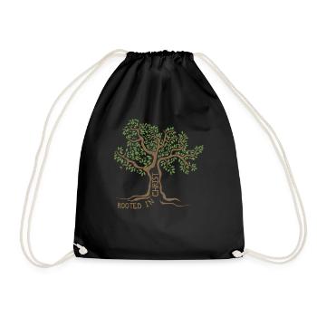 Enraciné dans l’arbre de Jésus-Christ Don de foi chrétienne - Sac de sport léger - noir - Devant