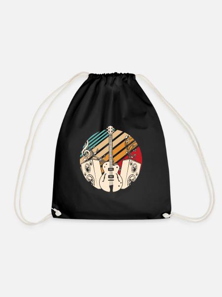 Bass guitar - Drawstring Bag - black
