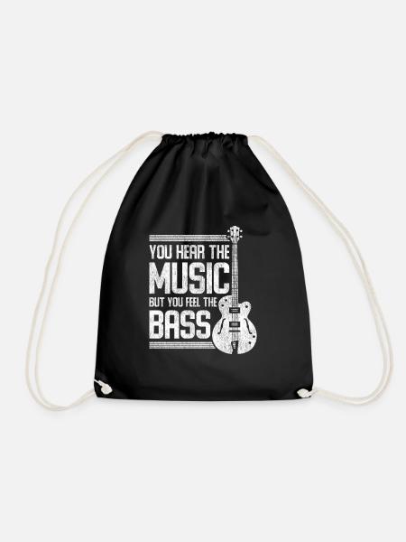 Bass Musik - Turnbeutel - Schwarz