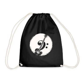 Guitare basse Guitariste - Sac de sport léger - noir - Devant